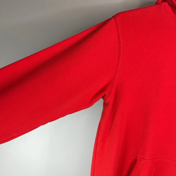 VANS Unisex Full Patch Hoodie Red White Graphic Front Back Kangaroo Pocket Small - Picture 5 of 15